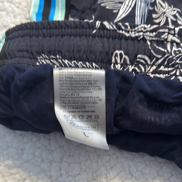 Scotch & Soda Navy and White Swim Trunks with Tropical Flair - Picture 4 of 6